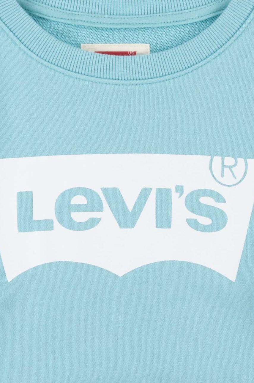 Levi's Бебешки суичър в тюркоазено с принт - Pepit.bg