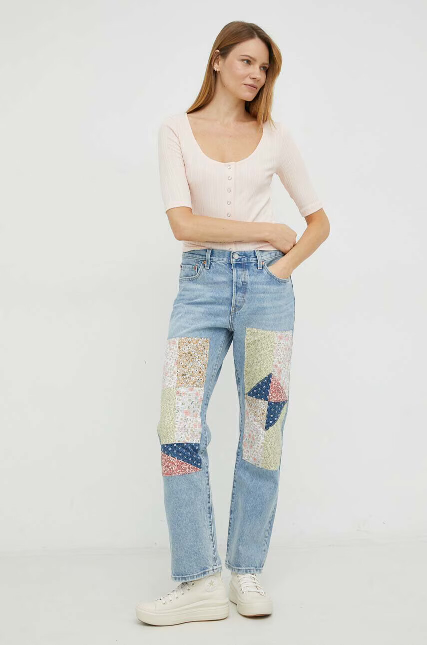Levi's Блуза в розово с изчистен дизайн - Pepit.bg