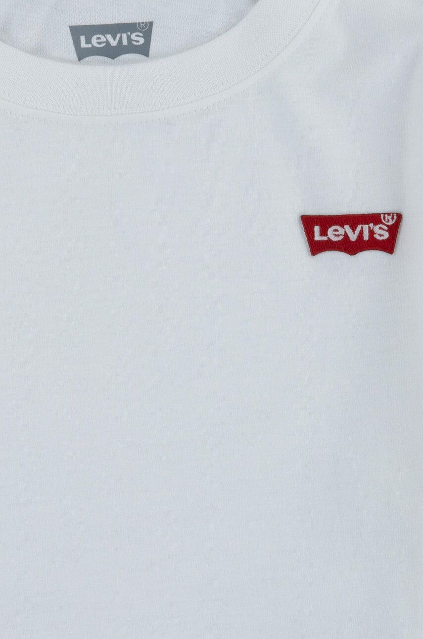 Levi's Детска блуза с дълги ръкави в бяло с изчистен дизайн - Pepit.bg