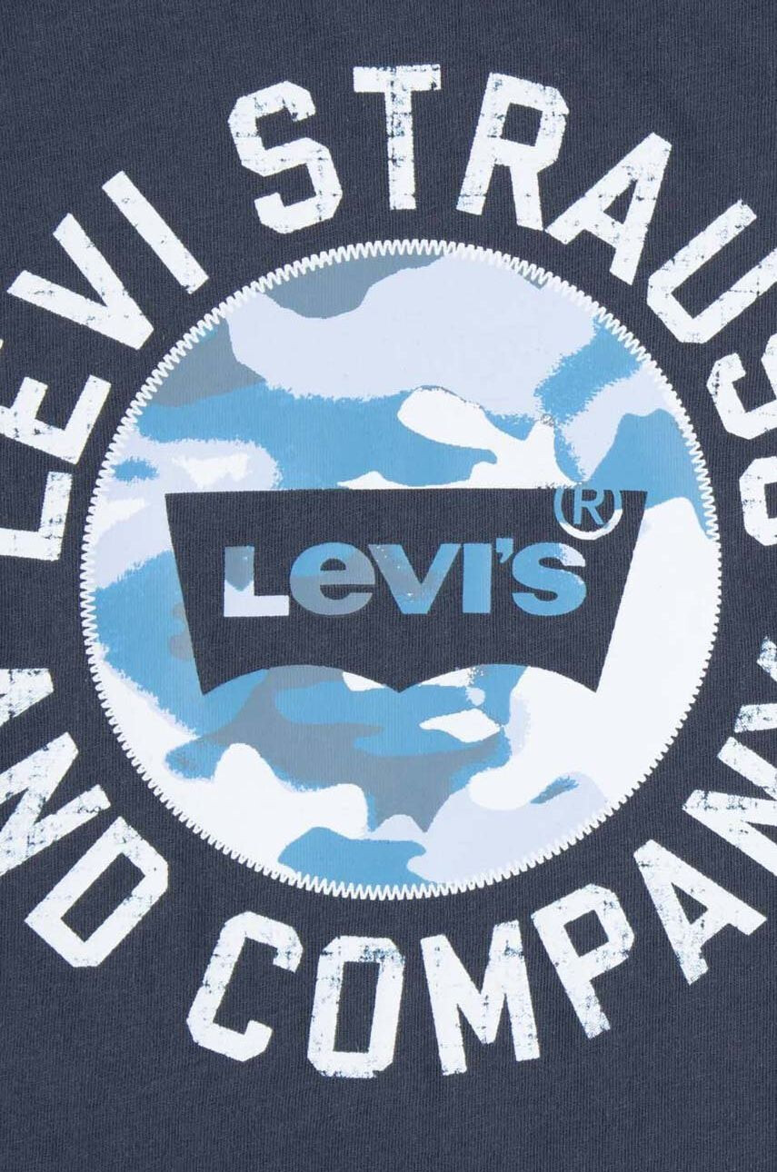 Levi's Детска блуза с дълги ръкави в сиво с принт - Pepit.bg