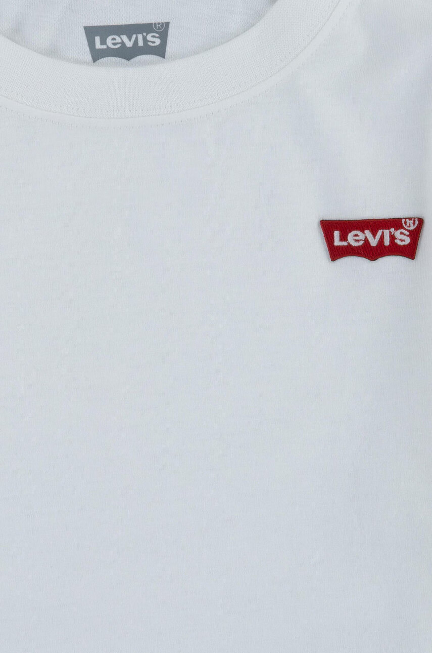 Levi's Детска блуза с дълги ръкави в бяло с изчистен дизайн - Pepit.bg
