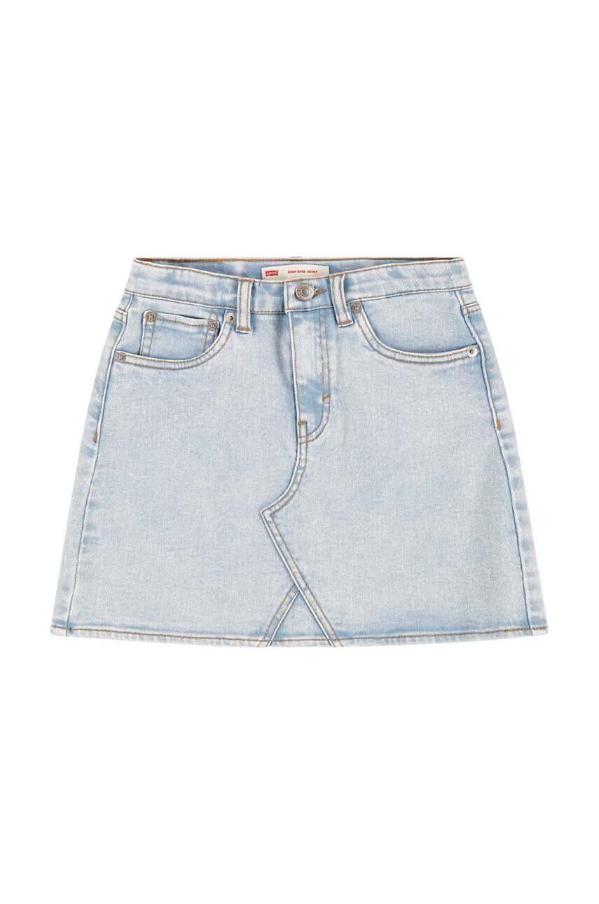 Levi's Детска дънкова пола в синьо къс модел със стандартна кройка - Pepit.bg