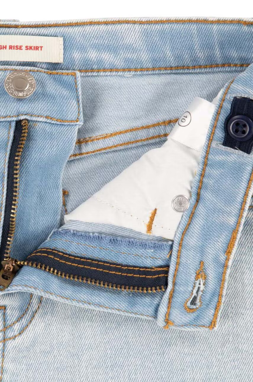 Levi's Детска дънкова пола в синьо къс модел със стандартна кройка - Pepit.bg