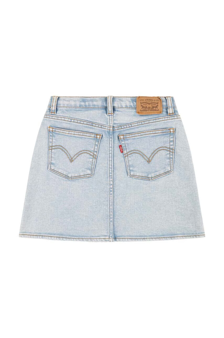 Levi's Детска дънкова пола в синьо къс модел със стандартна кройка - Pepit.bg