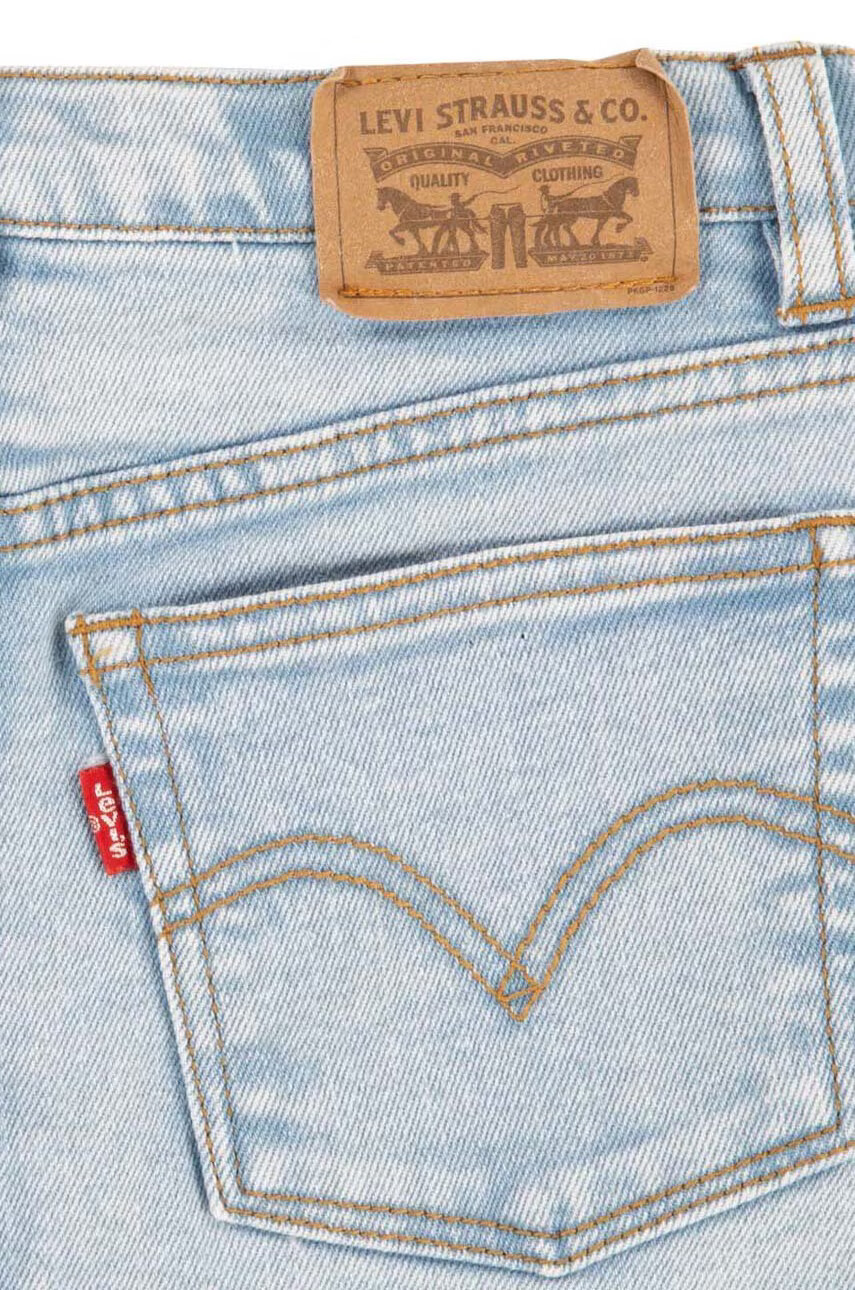 Levi's Детска дънкова пола в синьо къс модел със стандартна кройка - Pepit.bg