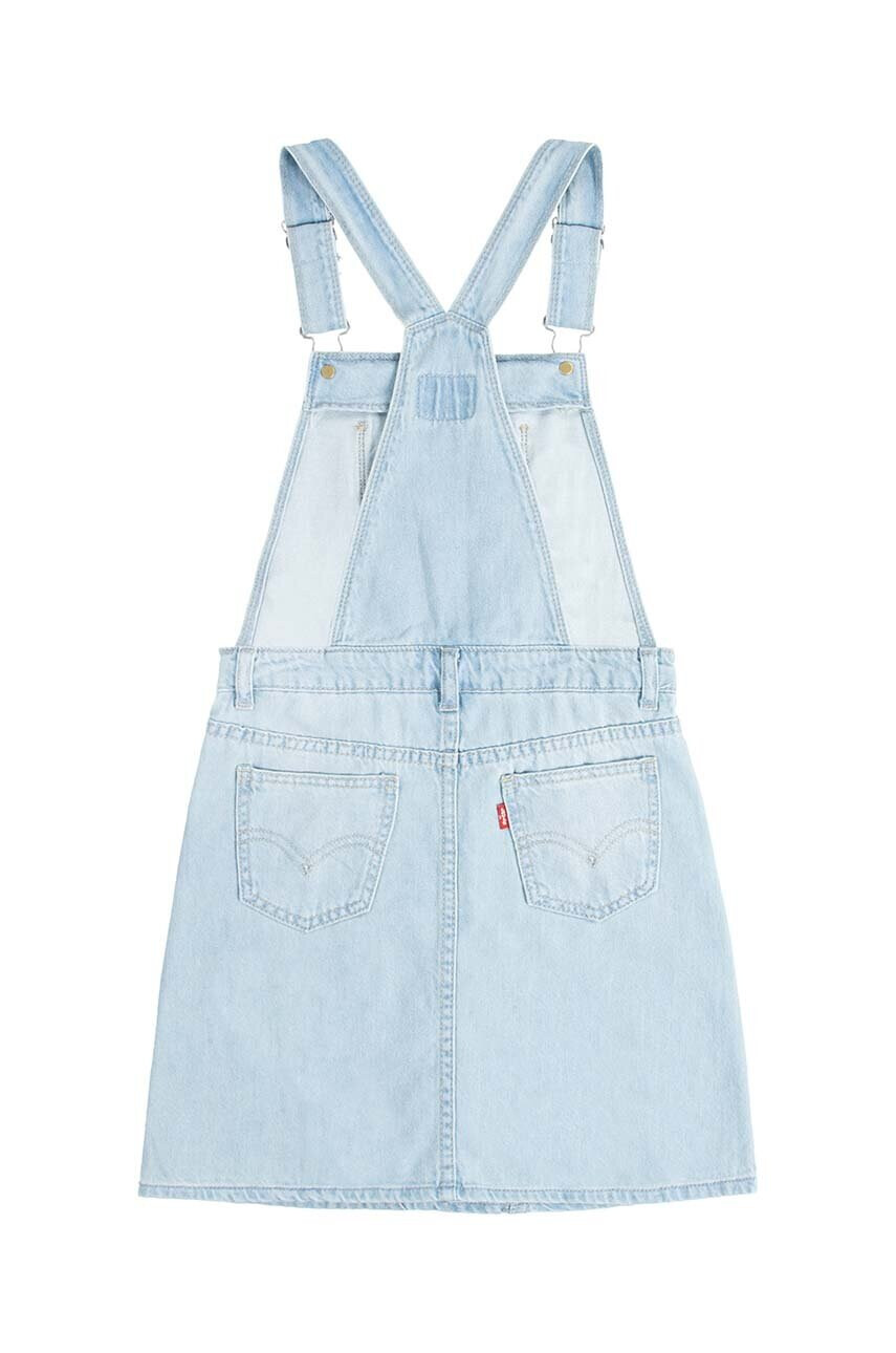 Levi's Детска дънкова рокля в синьо къса със стандартна кройка - Pepit.bg