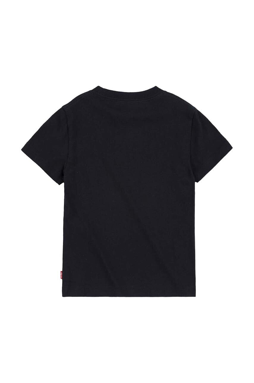 Levi's Детска памучна тениска в черно с принт - Pepit.bg