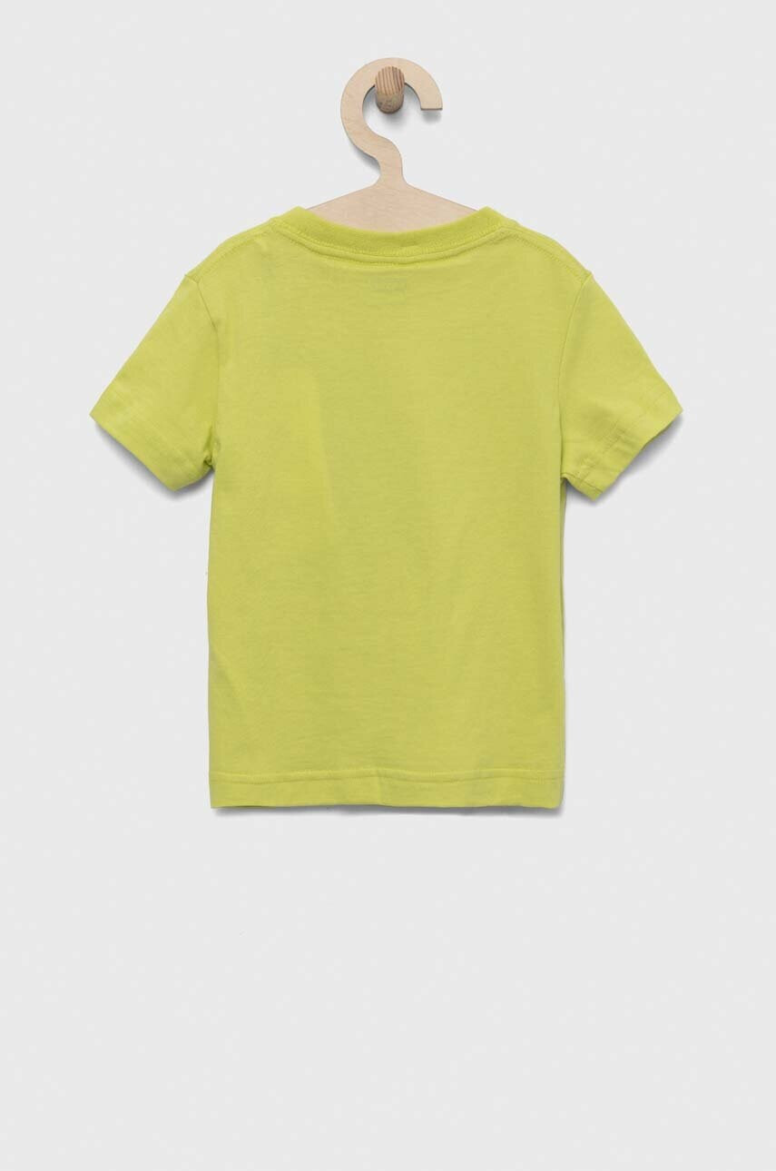Levi's Детска памучна тениска в зелено с принт - Pepit.bg