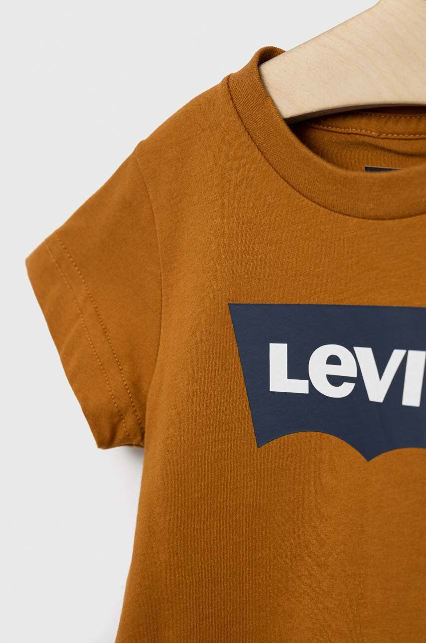 Levi's Детска памучна тениска в бяло с принт - Pepit.bg