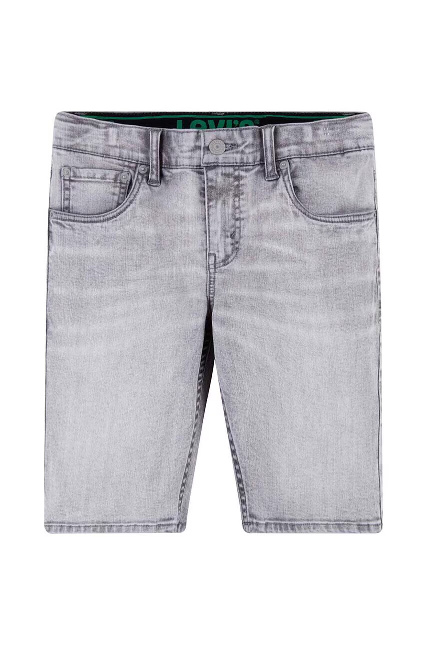 Levi's Детски дънков къс панталон в сиво - Pepit.bg