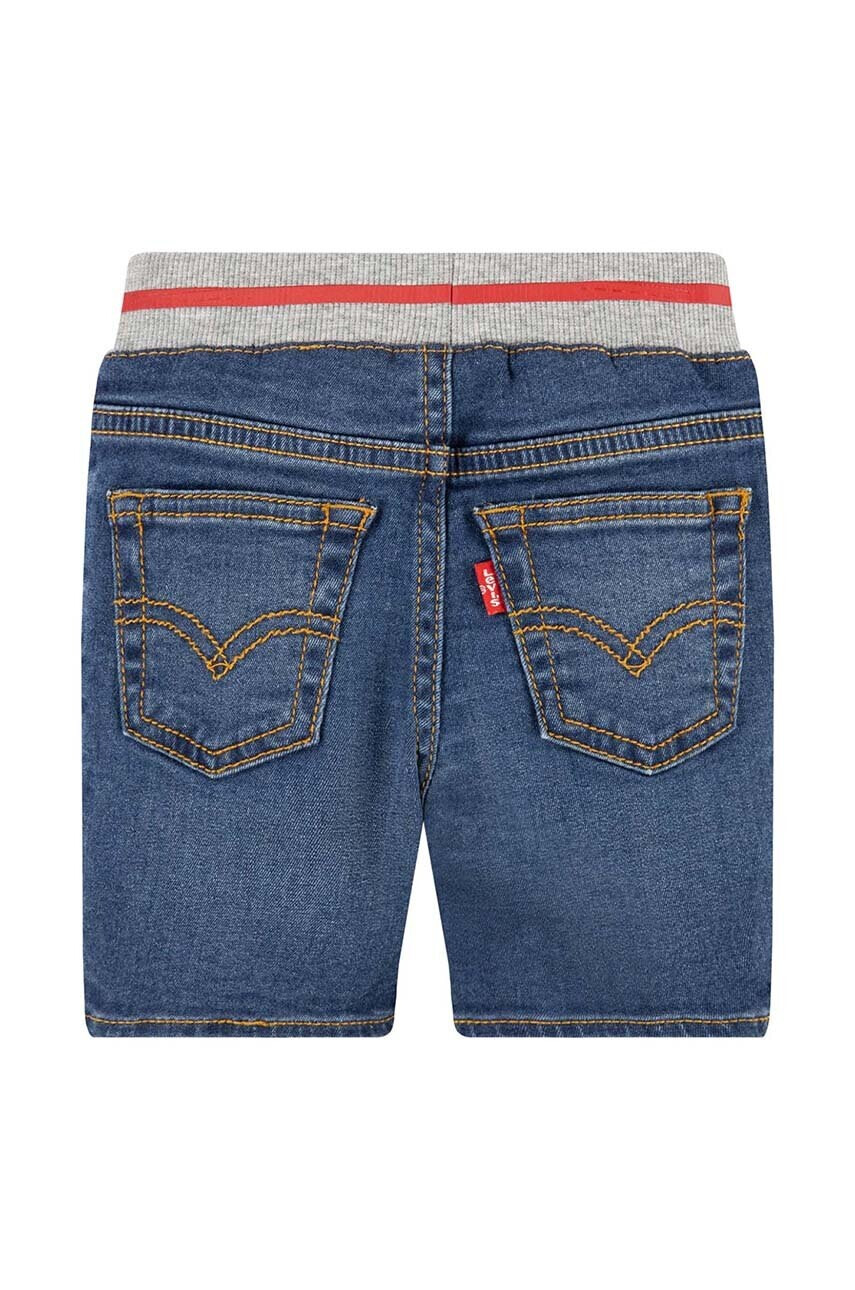 Levi's Детски дънков къс панталон в синьо с принт - Pepit.bg