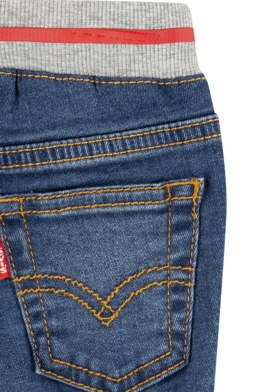 Levi's Детски дънков къс панталон в синьо с принт - Pepit.bg