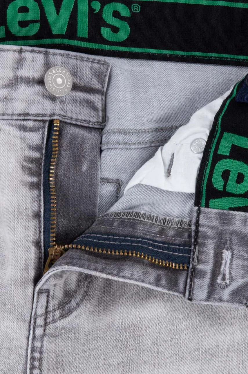 Levi's Детски дънков къс панталон в сиво - Pepit.bg