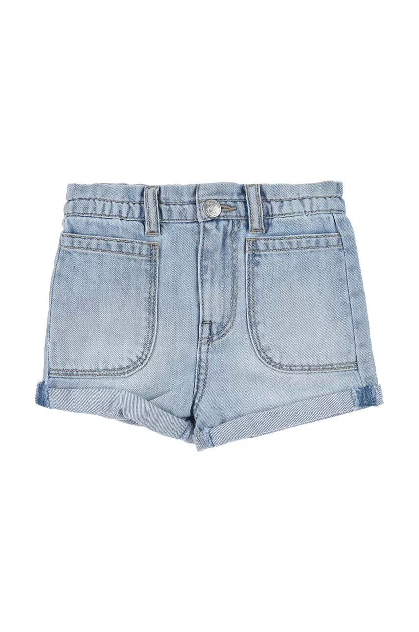 Levi's Детски дънков къс панталон в синьо с изчистен дизайн - Pepit.bg