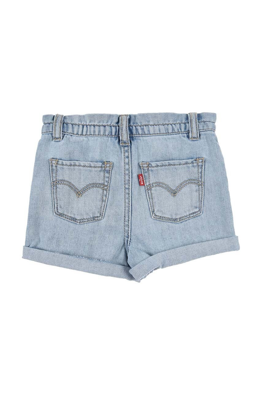 Levi's Детски дънков къс панталон в синьо с изчистен дизайн - Pepit.bg