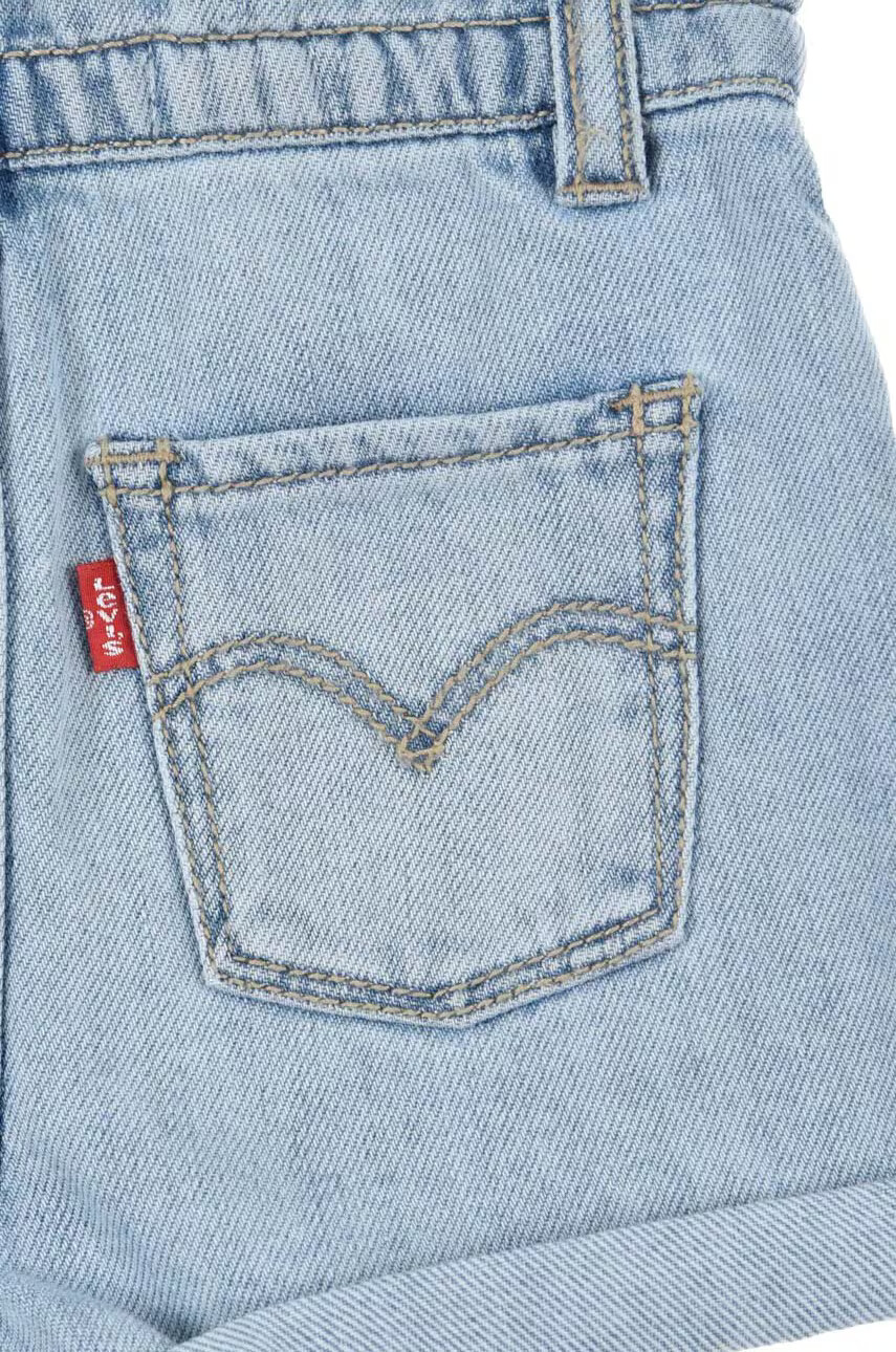 Levi's Детски дънков къс панталон в синьо с изчистен дизайн - Pepit.bg
