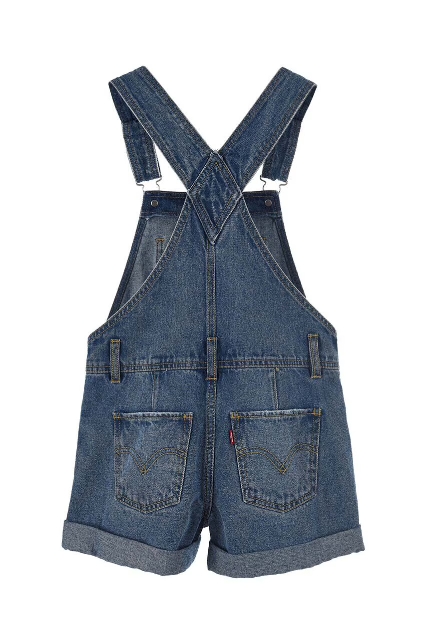 Levi's Детски дънков къс панталон в синьо с изчистен дизайн - Pepit.bg