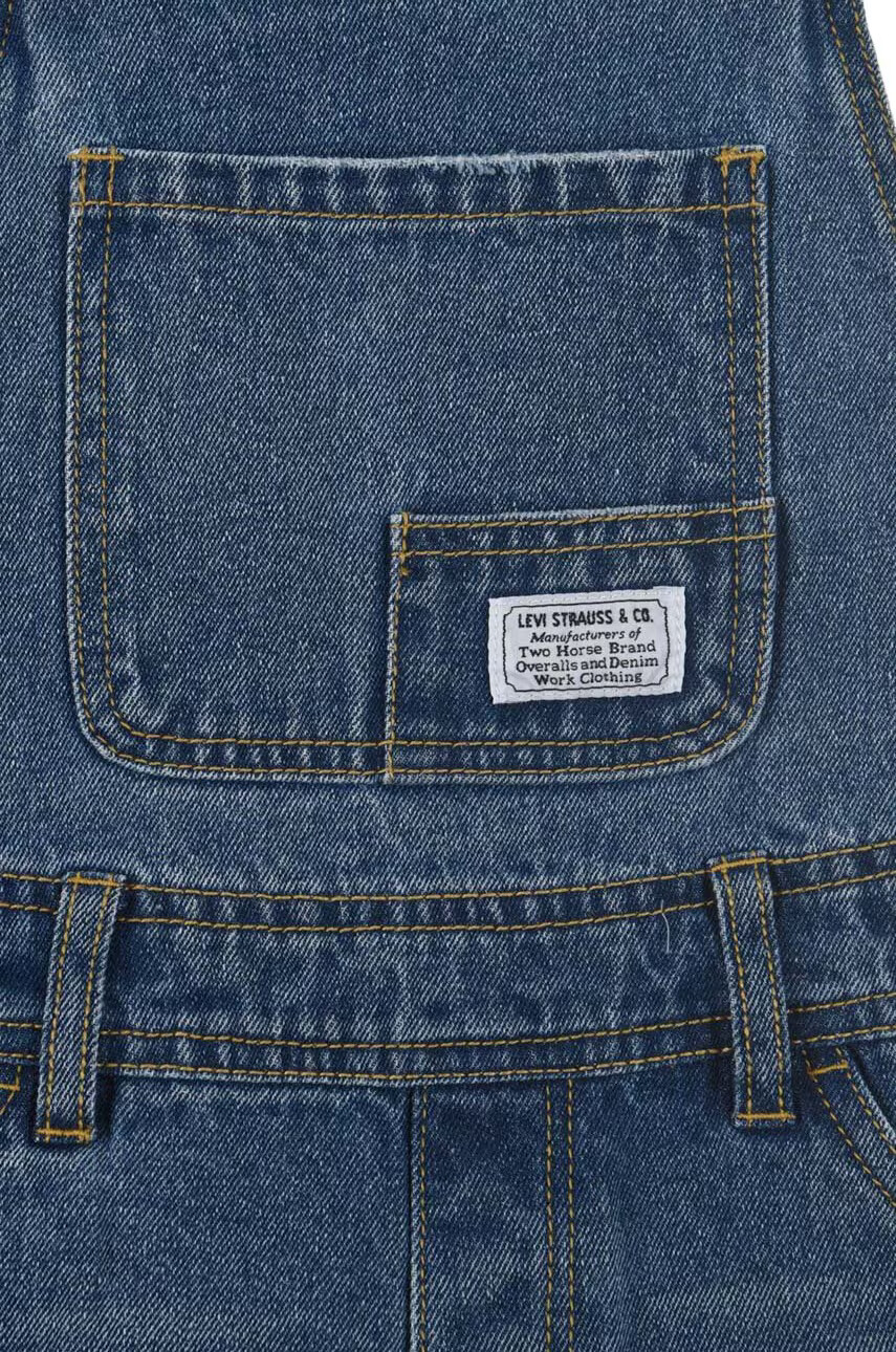 Levi's Детски дънков къс панталон в синьо с изчистен дизайн - Pepit.bg