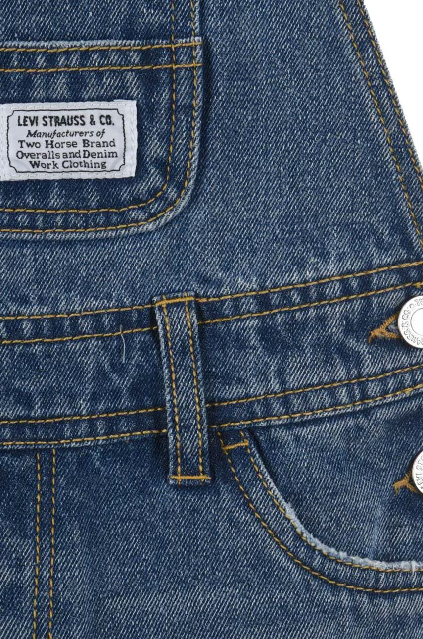 Levi's Детски дънков къс панталон в синьо с изчистен дизайн - Pepit.bg