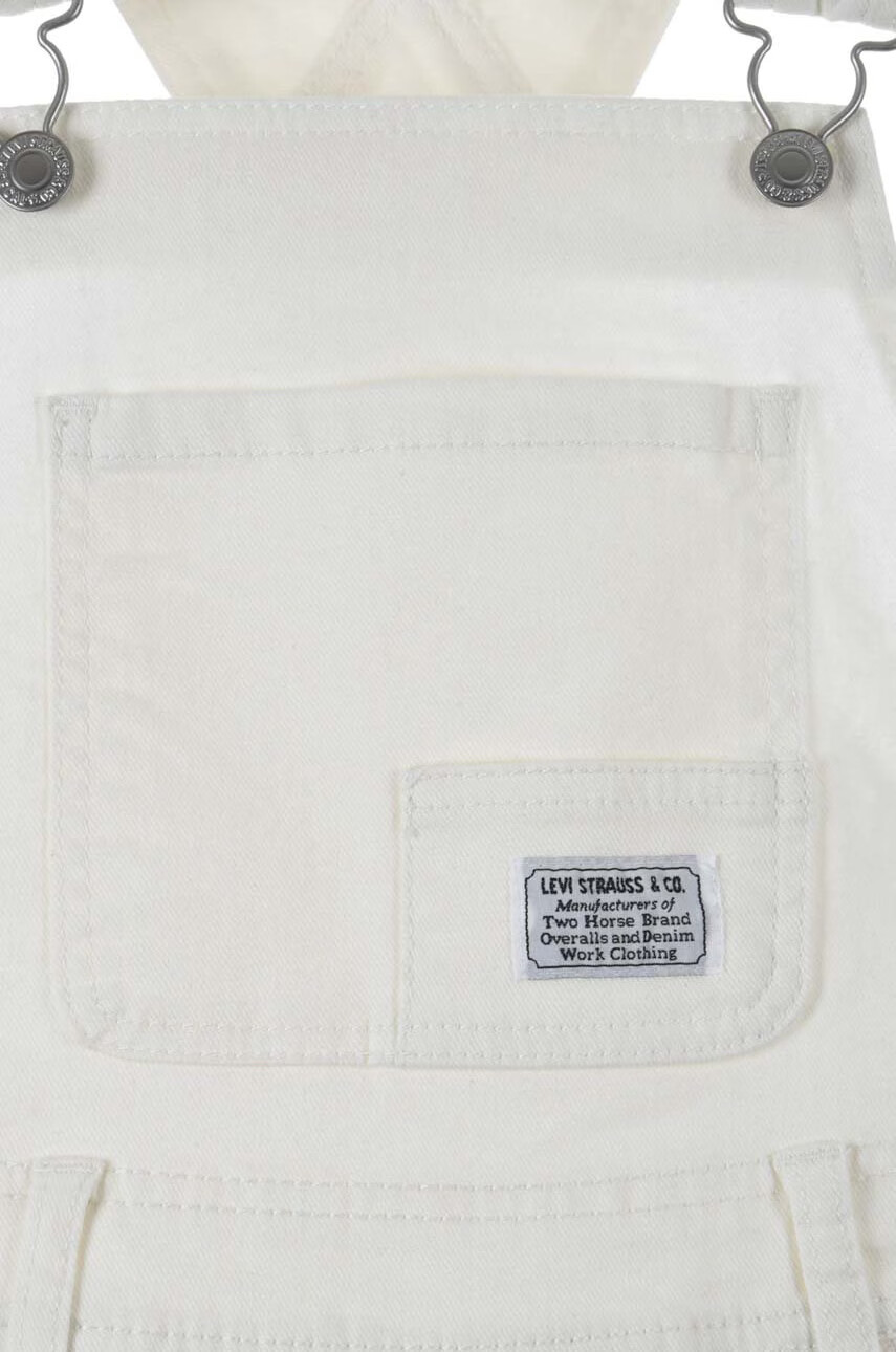 Levi's Детски дънков къс панталон в бяло с изчистен дизайн - Pepit.bg