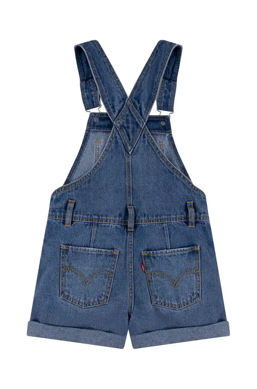 Levi's Детски дънков къс панталон в синьо с изчистен дизайн - Pepit.bg