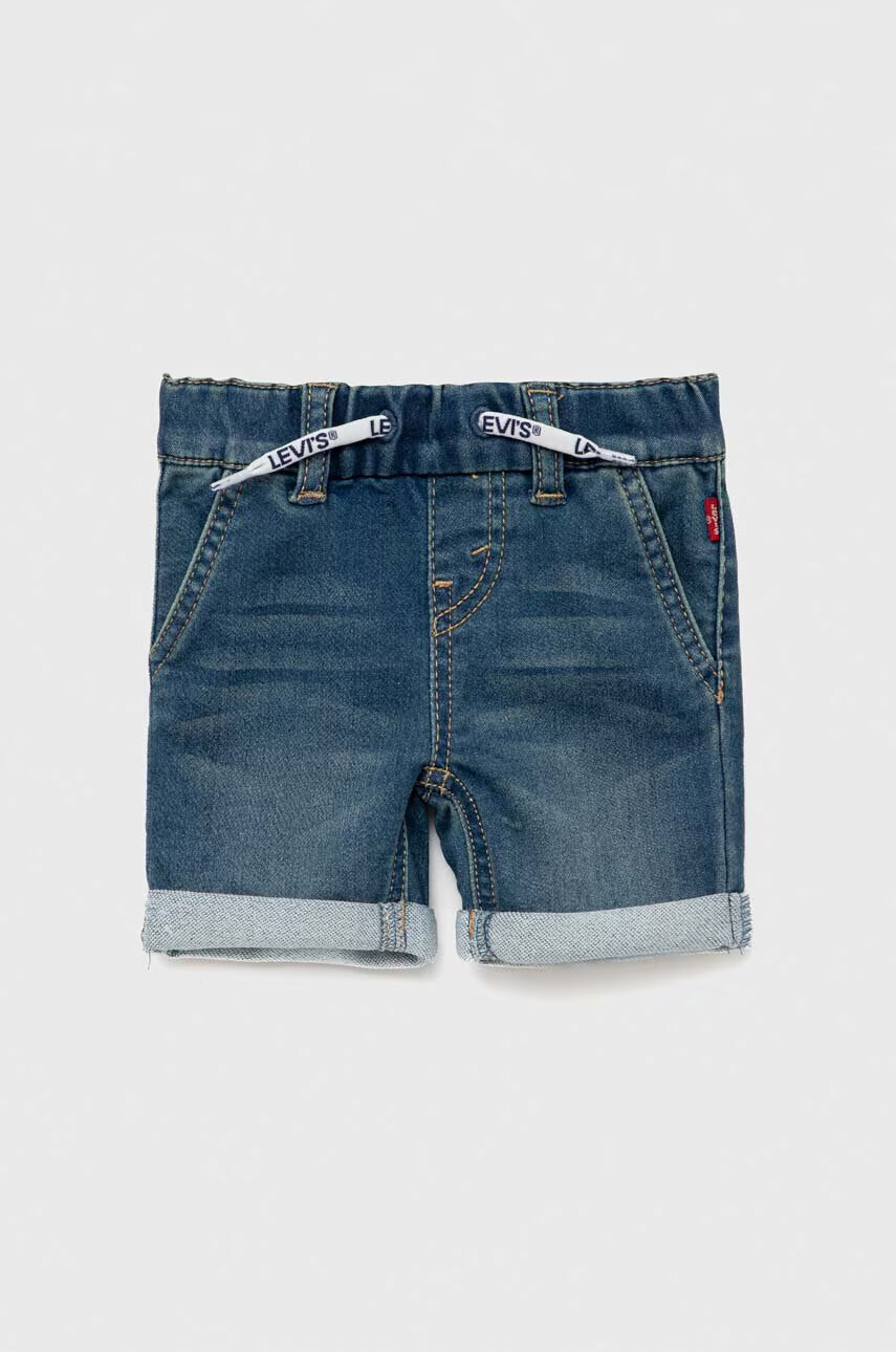 Levi's Детски къси панталони в синьо с изчистен дизайн - Pepit.bg