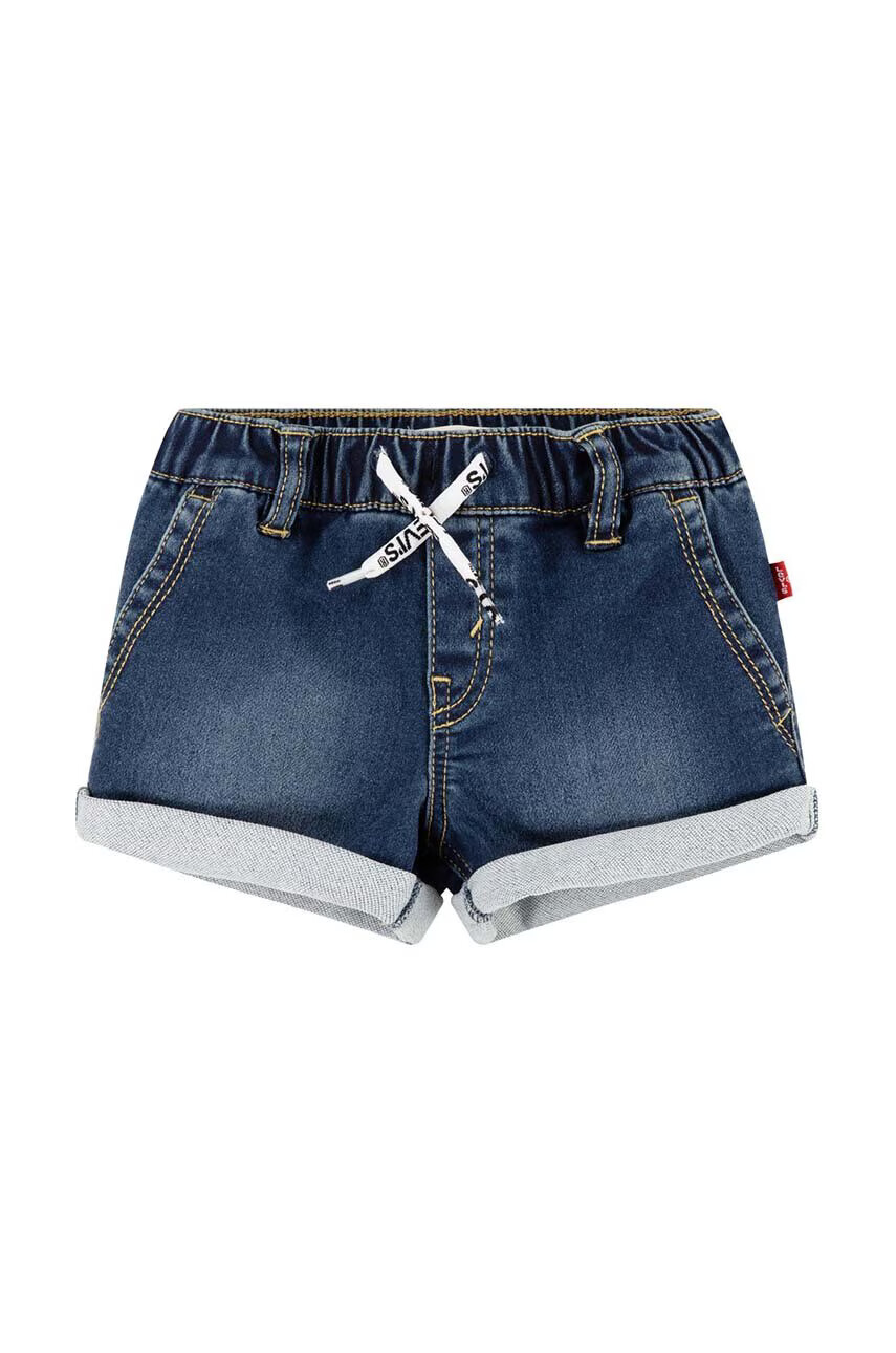 Levi's Детски къси панталони в тъмносиньо с изчистен дизайн - Pepit.bg