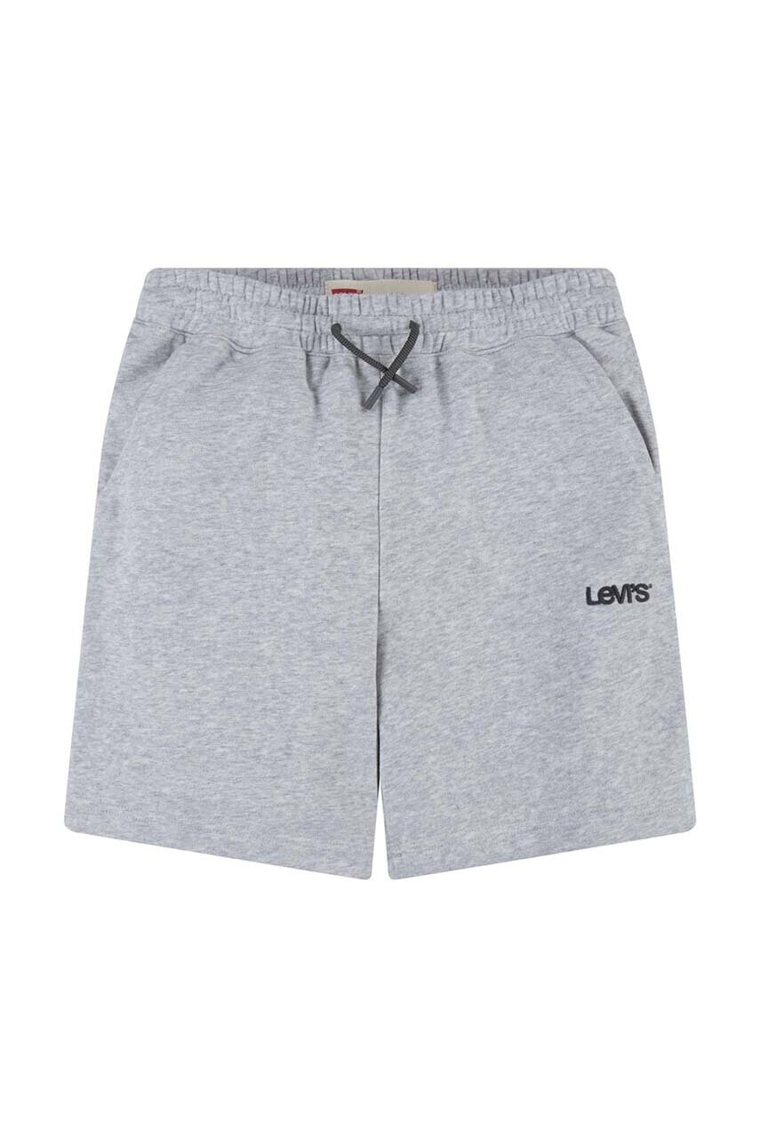 Levi's Детски къси панталони в сиво с изчистен дизайн - Pepit.bg