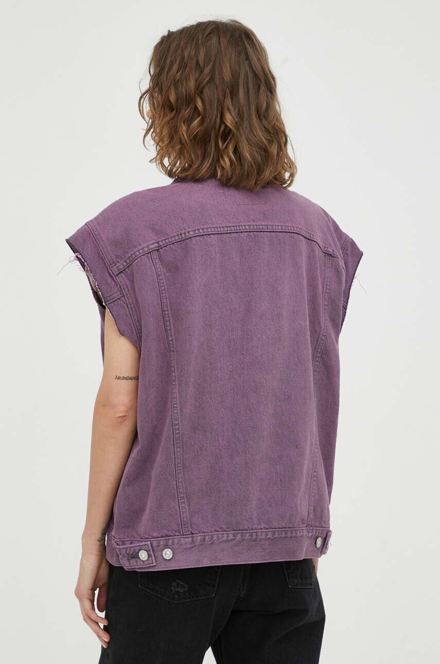 Levi's Дънков елек мъжки в лилаво преходен - Pepit.bg