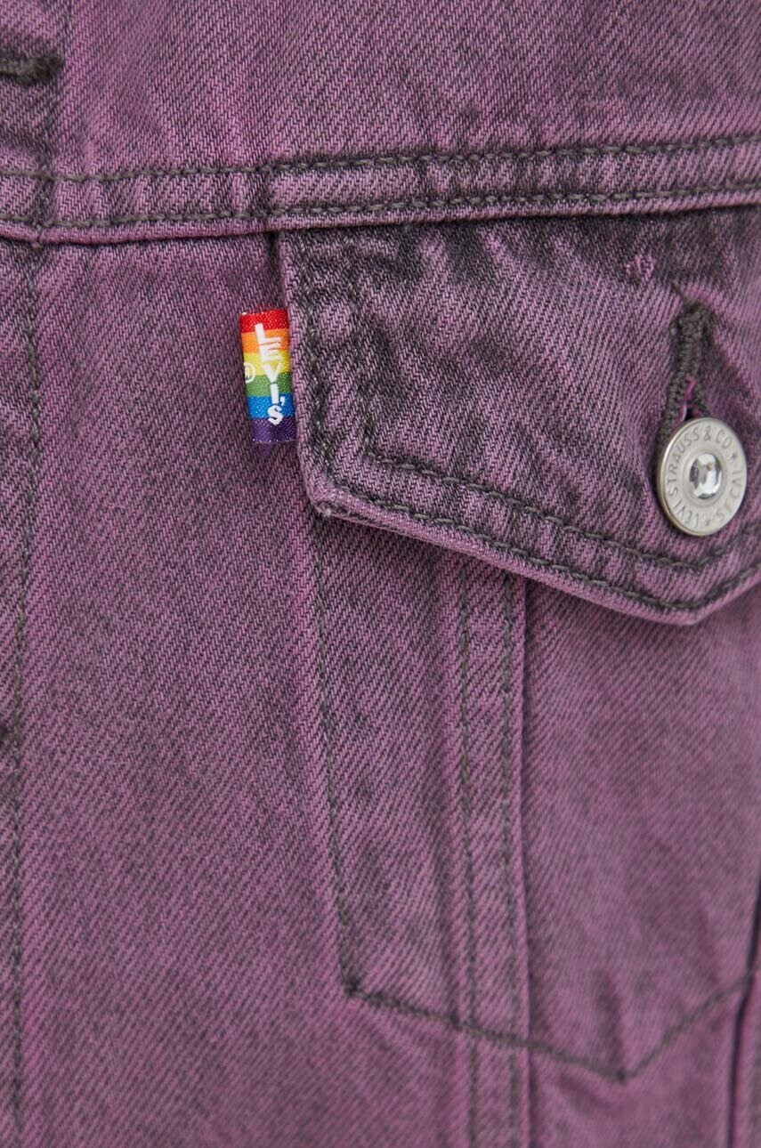 Levi's Дънков елек мъжки в лилаво преходен - Pepit.bg