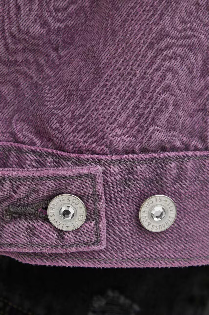 Levi's Дънков елек мъжки в лилаво преходен - Pepit.bg