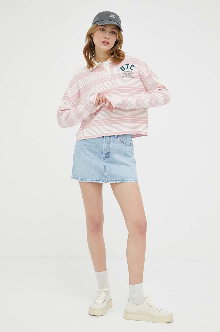 Levi's Дънкова пола в синьо къс модел със стандартна кройка - Pepit.bg