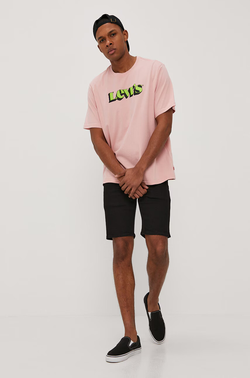 Levi's Дънкови Къс панталон мъжки в черно - Pepit.bg