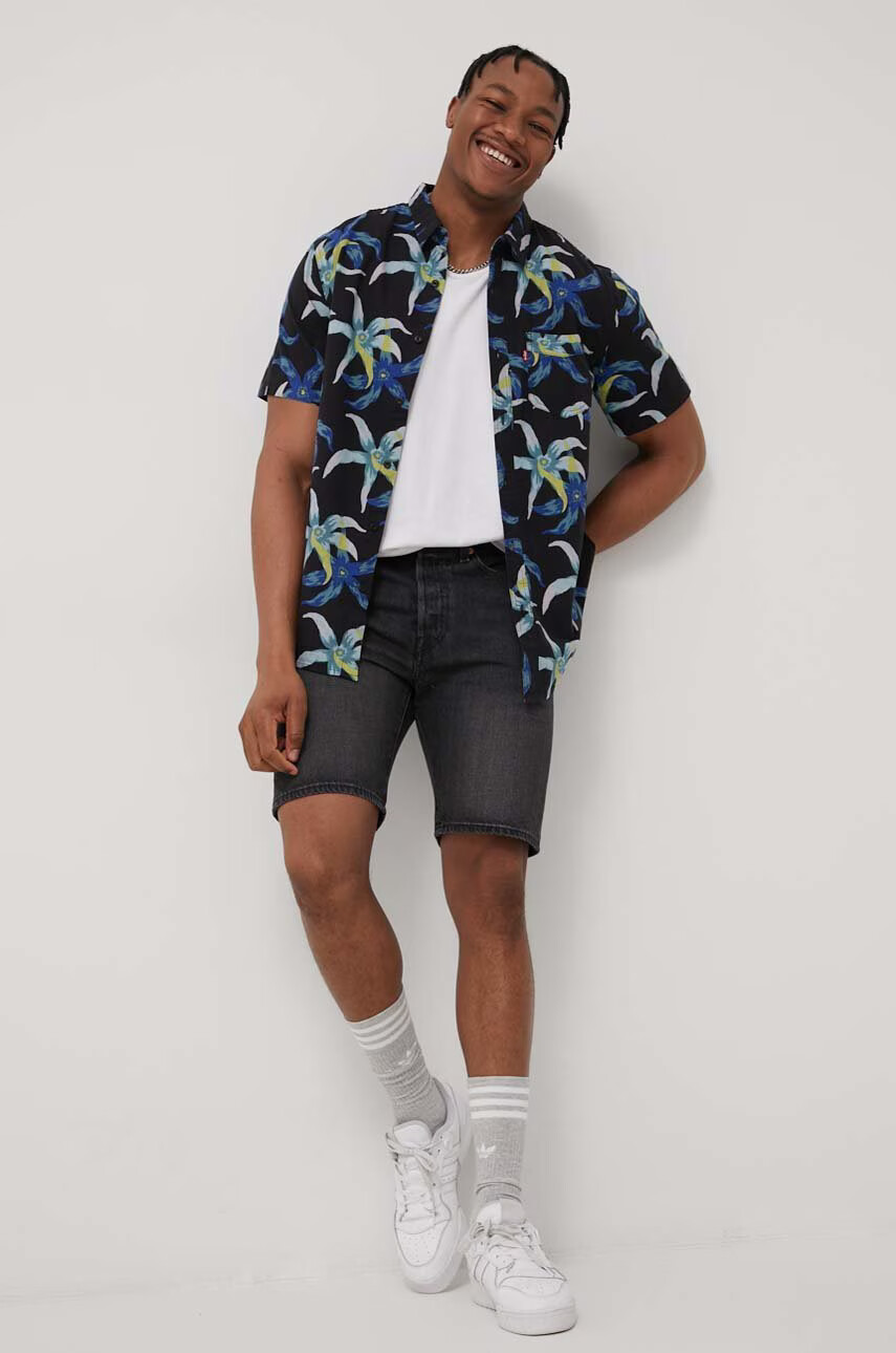 Levi's Дънкови къси панталони мъжко в сиво - Pepit.bg