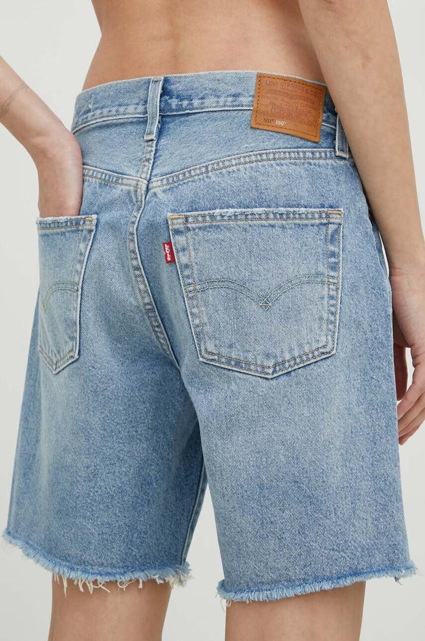 Levi's Дънкови къси панталони с десен с висока талия - Pepit.bg