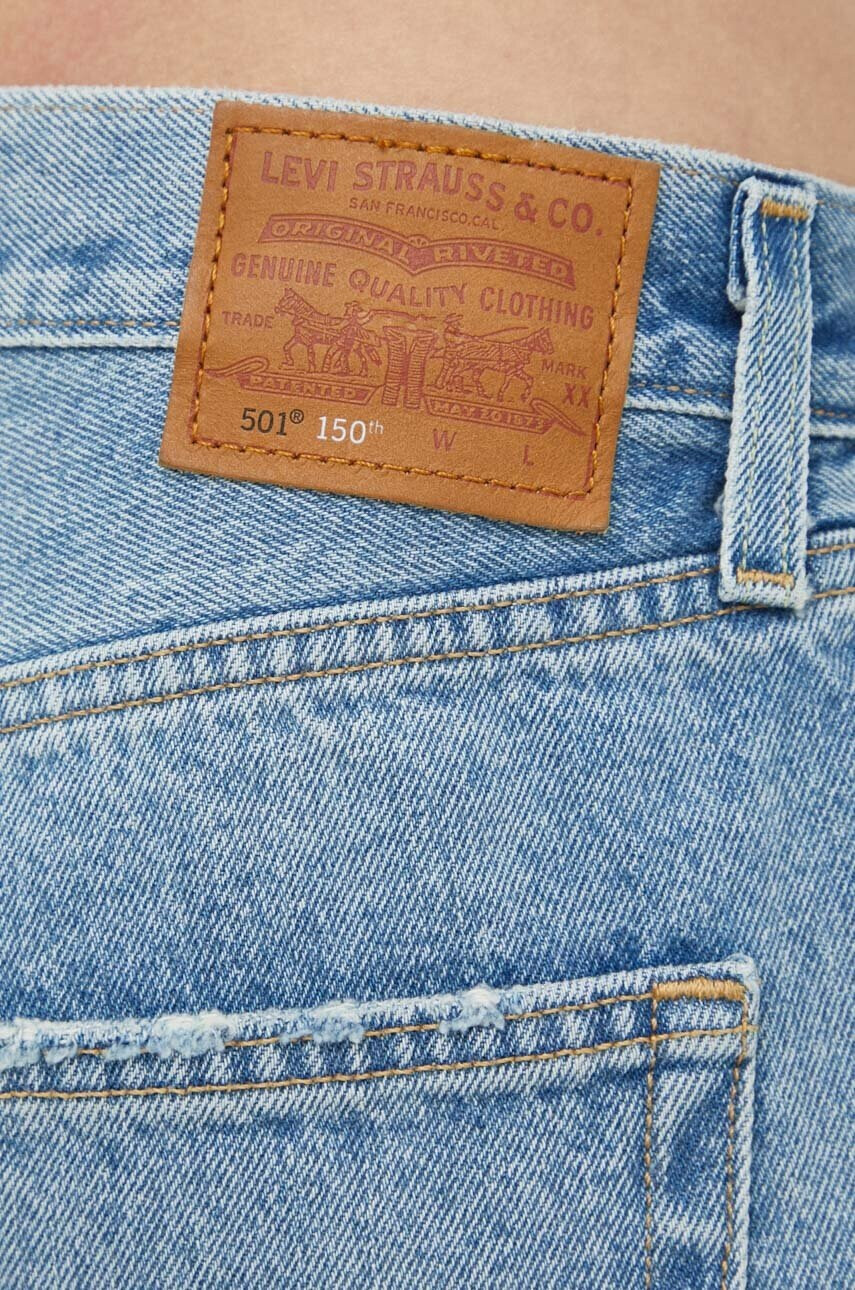 Levi's Дънкови къси панталони с десен с висока талия - Pepit.bg