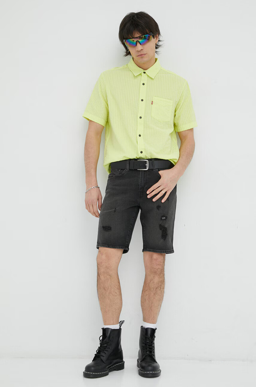 Levi's Дънкови къси панталони в черно - Pepit.bg