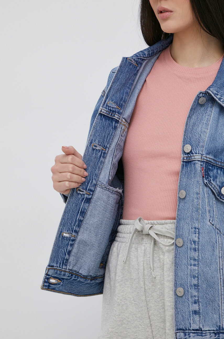Levi's Дънково яке дамска с преходна изолация с уголемена кройка - Pepit.bg