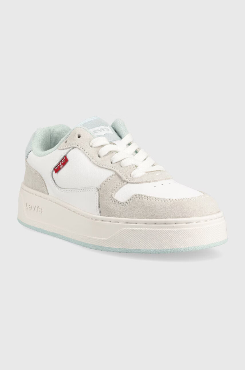 Levi's Кожени маратонки Glide S в бяло D7522-0003 235201 - Pepit.bg