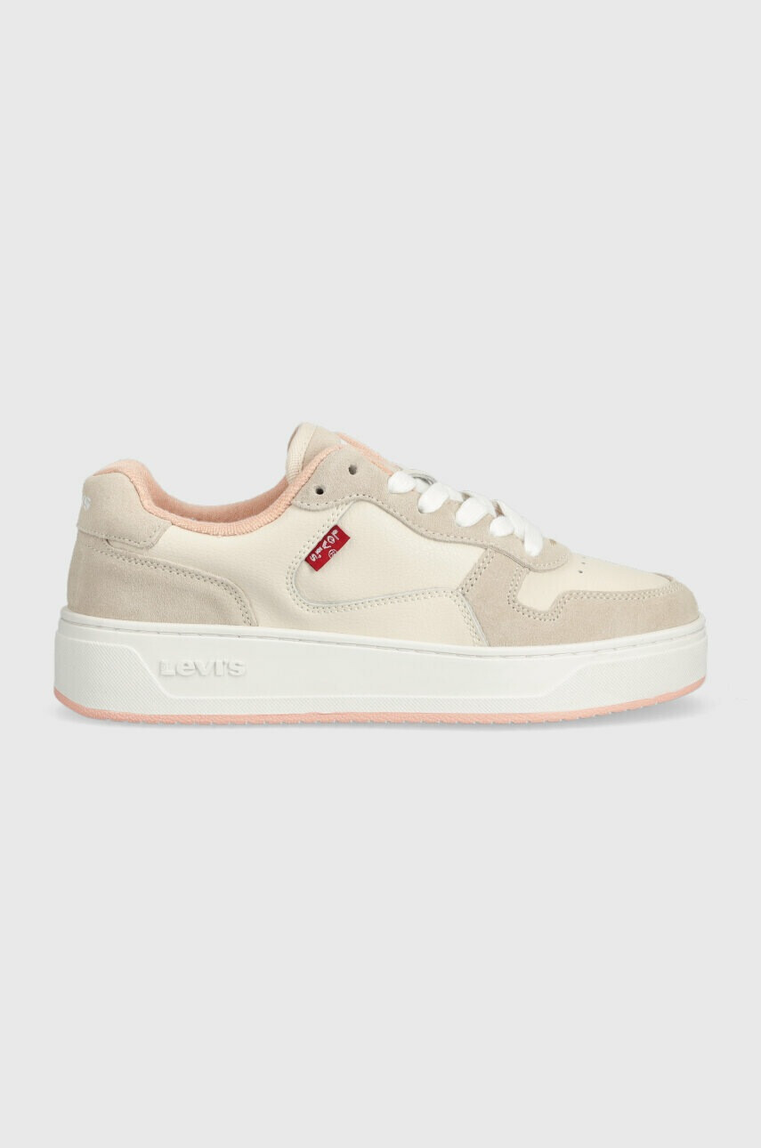 Levi's Кожени маратонки Glide S в бежово D7522.0004 - Pepit.bg