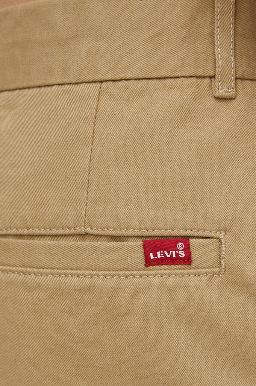 Levi's Памучен панталон в бежово с широка каройка с висока талия - Pepit.bg