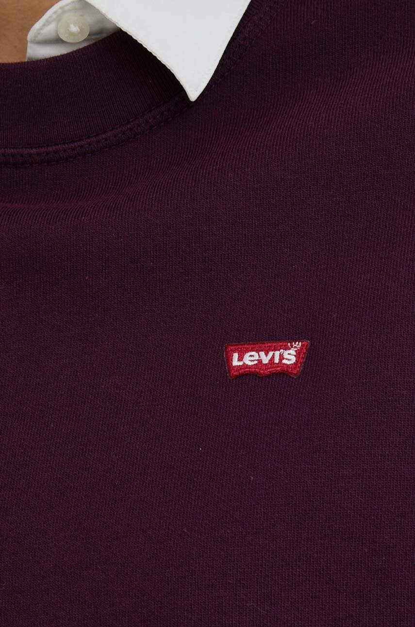Levi's Памучен суичър в лилаво с изчистен дизайн - Pepit.bg
