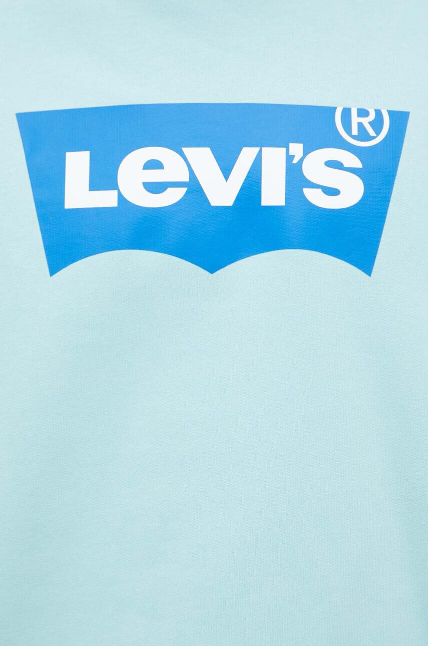 Levi's Памучен суичър в тюркоазено с принт - Pepit.bg
