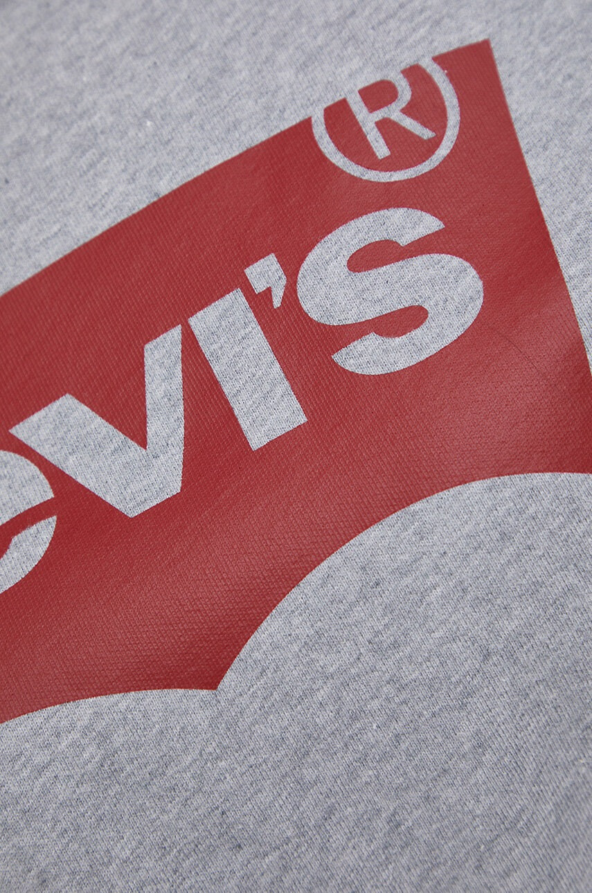 Levi's Памучен суичър дамски в сиво с принт - Pepit.bg