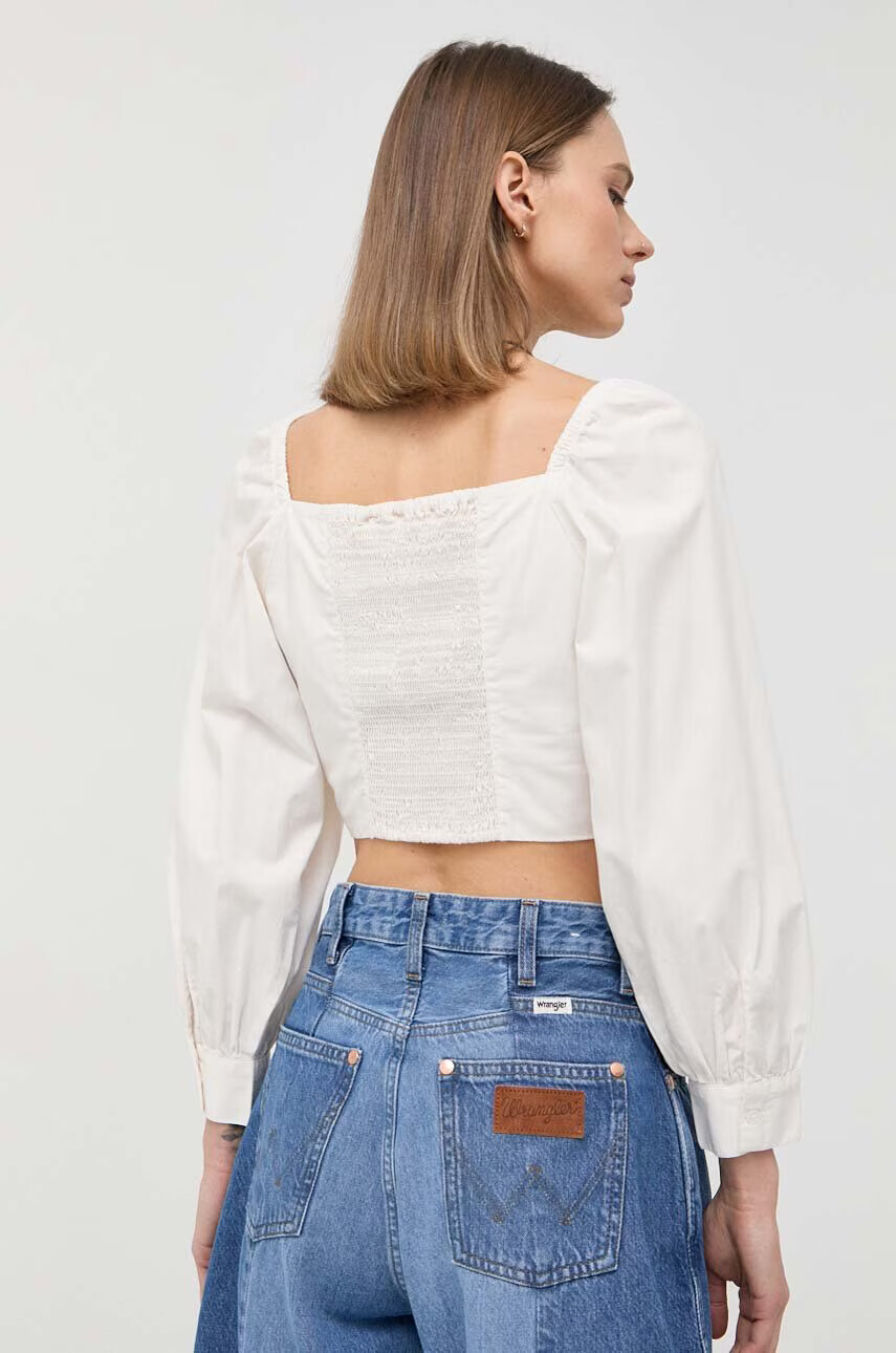 Levi's Памучна блуза дамска в бяло с изчистен дизайн - Pepit.bg