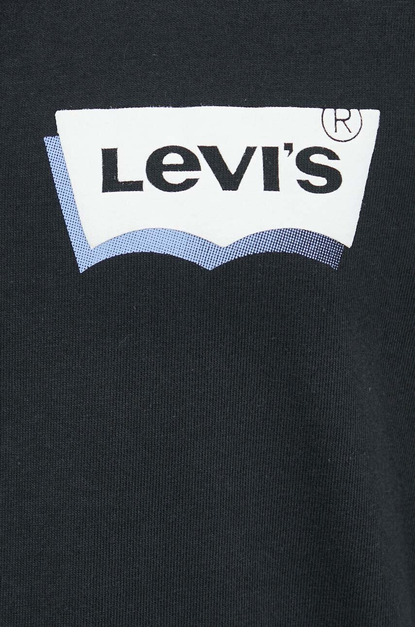 Levi's Памучна блуза с дълги ръкави в сиво с принт - Pepit.bg