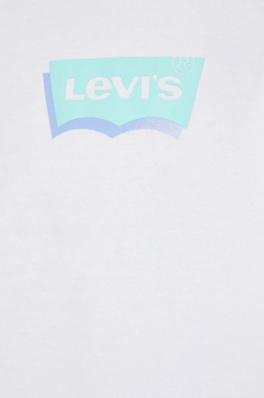 Levi's Памучна блуза с дълги ръкави в бяло с принт - Pepit.bg