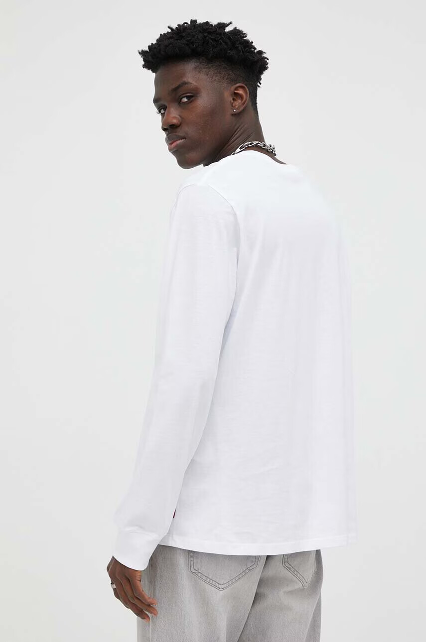 Levi's Памучна блуза с дълги ръкави в бяло с принт - Pepit.bg
