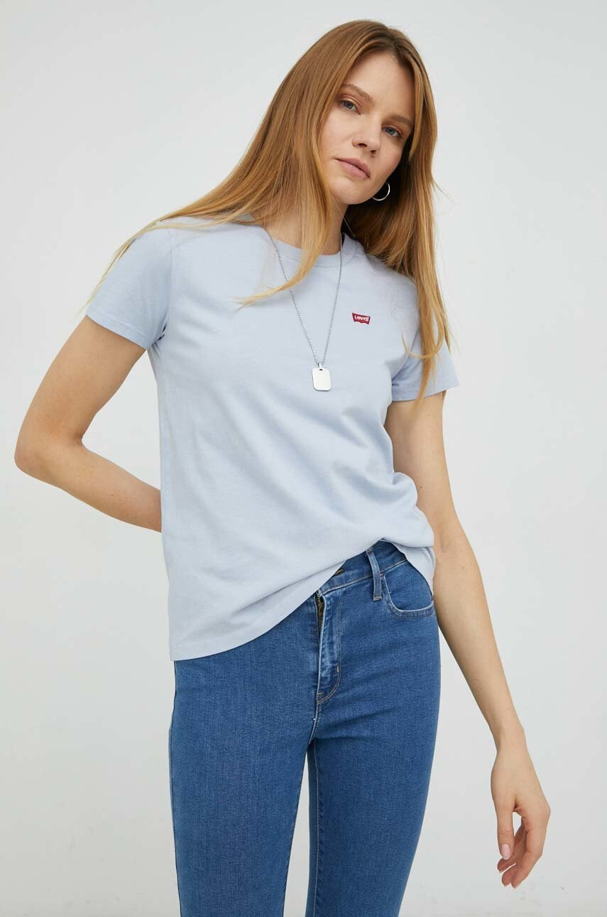Levi's Памучна тениска в синьо - Pepit.bg