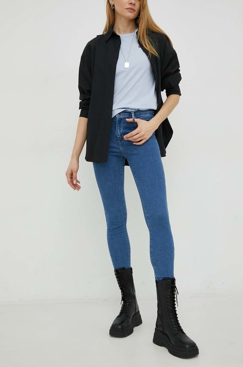 Levi's Памучна тениска в синьо - Pepit.bg